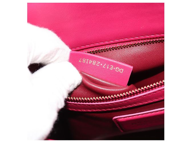 Bulgari Borsa a Spalla con Catena BVLGARI in Pelle Pink Gold Auth BA13069A Rosa D'oro - vista 23