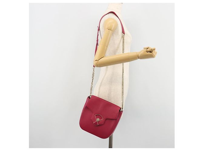 Bulgari Borsa a Spalla con Catena BVLGARI in Pelle Pink Gold Auth BA13069A Rosa D'oro - vista 24