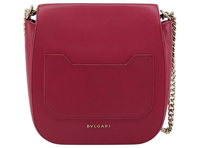 Bulgari Borsa a Spalla con Catena BVLGARI in Pelle Pink Gold Auth BA13069A Rosa D'oro - vista 3