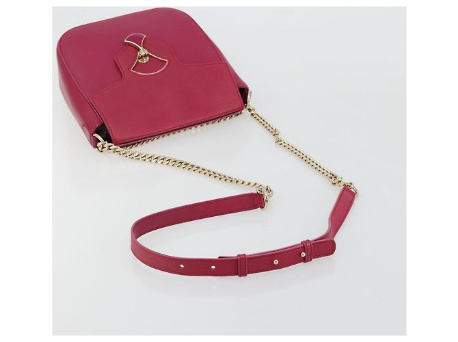 Bulgari Borsa a Spalla con Catena BVLGARI in Pelle Pink Gold Auth BA13069A Rosa D'oro - vista 7