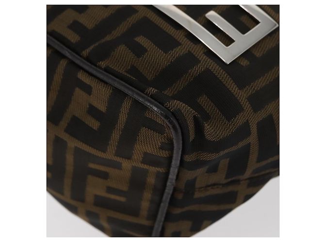 Borsa a tracolla FENDI Zucca Canvas Nero Marrone Auth bs35401 - vista 11