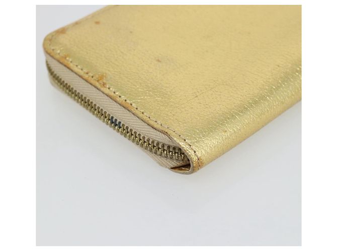 LOUIS VUITTON Cartera Zippy Long Suhari Gold M95569 LV Auth 182314A Dorado - vista 11