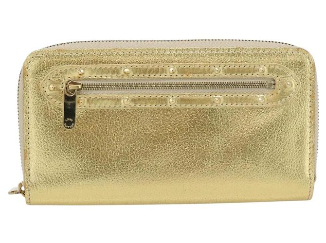 LOUIS VUITTON Cartera Zippy Long Suhari Gold M95569 LV Auth 182314A Dorado - vista 2