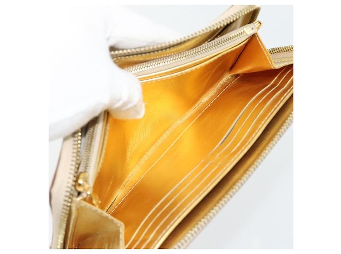 LOUIS VUITTON Cartera Zippy Long Suhari Gold M95569 LV Auth 182314A Dorado - vista 20