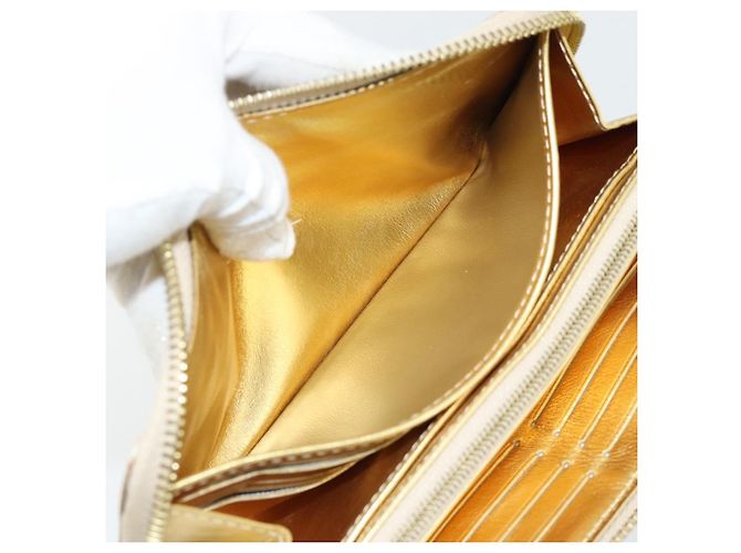 LOUIS VUITTON Cartera Zippy Long Suhari Gold M95569 LV Auth 182314A Dorado - vista 21
