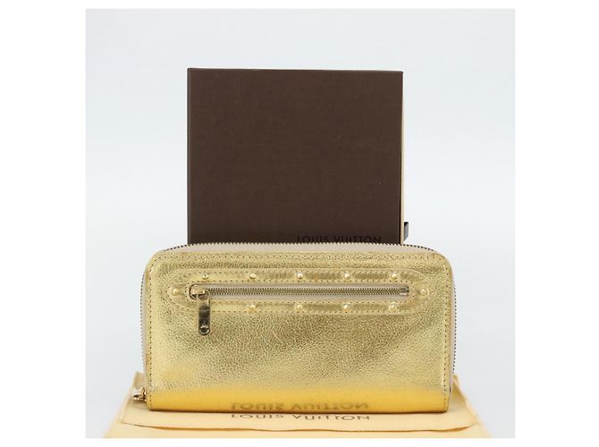 LOUIS VUITTON Cartera Zippy Long Suhari Gold M95569 LV Auth 182314A Dorado - vista 24