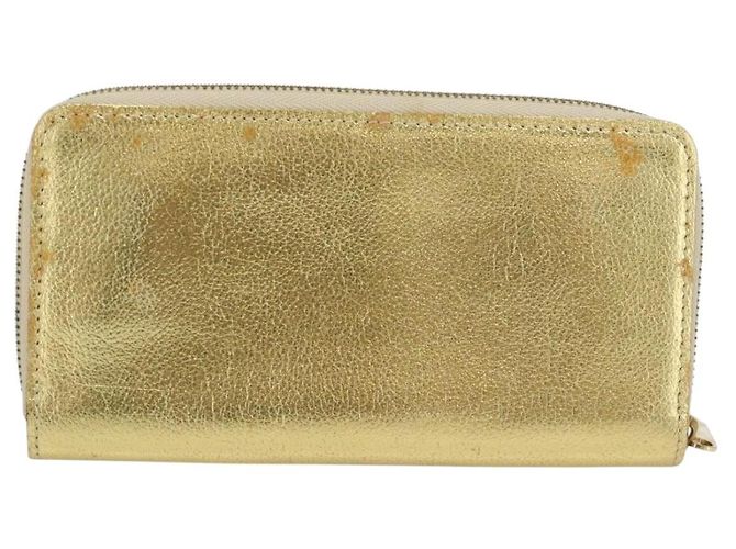 LOUIS VUITTON Cartera Zippy Long Suhari Gold M95569 LV Auth 182314A Dorado - vista 3