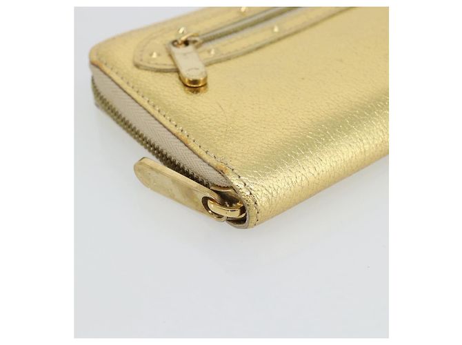 LOUIS VUITTON Cartera Zippy Long Suhari Gold M95569 LV Auth 182314A Dorado - vista 9