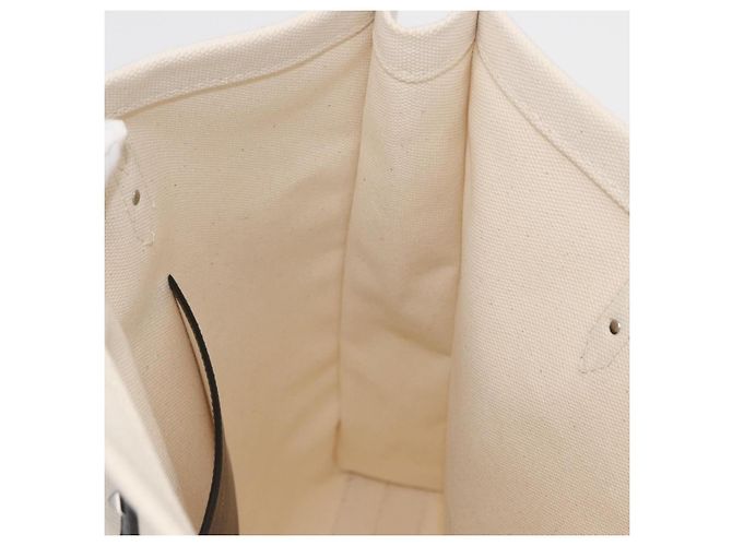 Jimmy Choo Tote Bag Canvas Ivory Silver Auth bs35392A Silber Roh - Ansicht 19