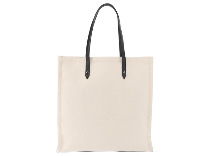 Jimmy Choo Tote Bag Canvas Ivory Silver Auth bs35392A Silber Roh - Ansicht 4