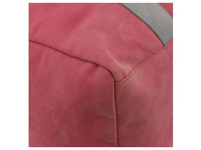 PRADA Boston Bag Canvas Rosa Silber Authentisch 181809 Pink - Ansicht 11