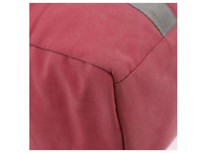PRADA Boston Bag Canvas Rosa Silber Authentisch 181809 Pink - Ansicht 13