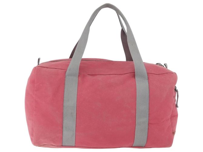 PRADA Boston Bag Canvas Rosa Silber Authentisch 181809 Pink - Ansicht 3