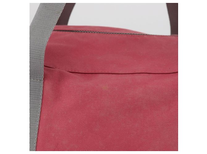 PRADA Boston Bag Canvas Rosa Silber Authentisch 181809 Pink - Ansicht 4