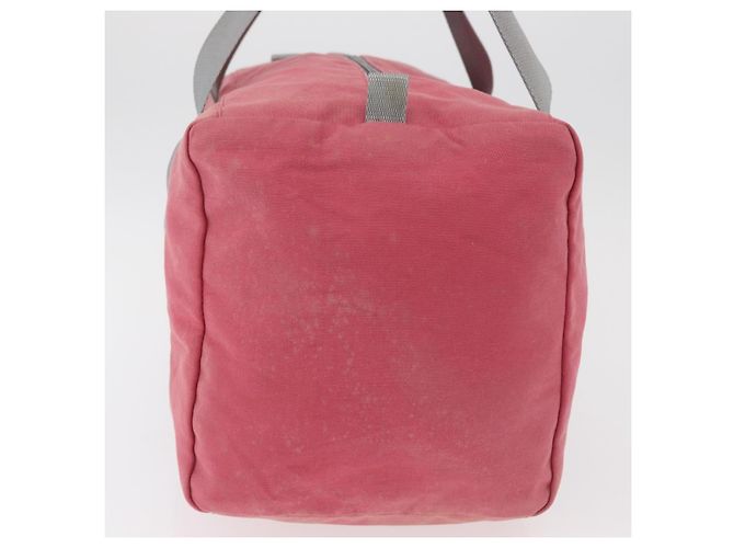 PRADA Boston Bag Canvas Rosa Silber Authentisch 181809 Pink - Ansicht 5