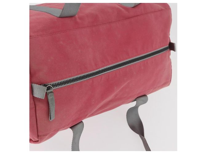PRADA Boston Bag Canvas Rosa Silber Authentisch 181809 Pink - Ansicht 7