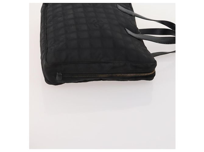 CHANEL New Travel Line Tote Bag Nylon 3 Set Black CC Auth 176442 - view 11