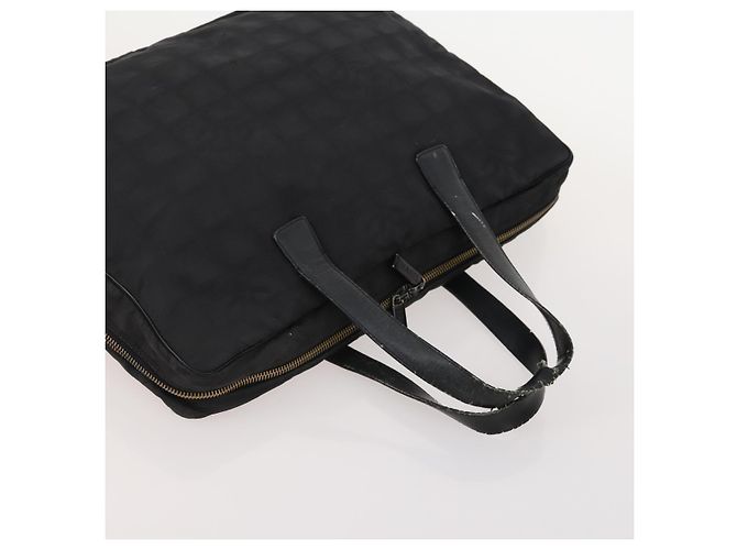 CHANEL New Travel Line Tote Bag Nylon 3 Set Black CC Auth 176442 - view 12