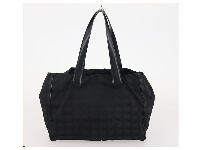 CHANEL New Travel Line Tote Bag Nylon 3 Set Black CC Auth 176442 - view 16