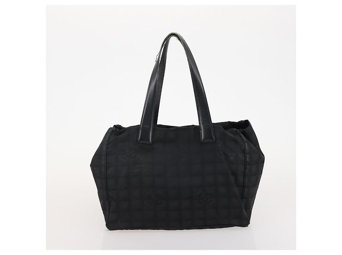 CHANEL New Travel Line Tote Bag Nylon 3 Set Black CC Auth 176442 - view 17