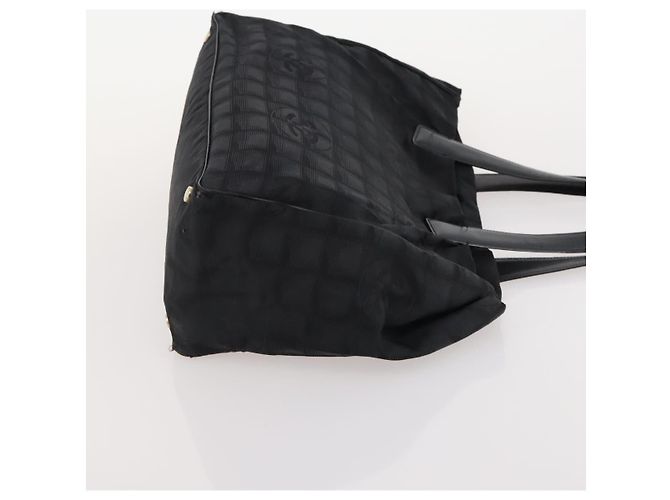 CHANEL New Travel Line Tote Bag Nylon 3 Set Black CC Auth 176442 - view 18