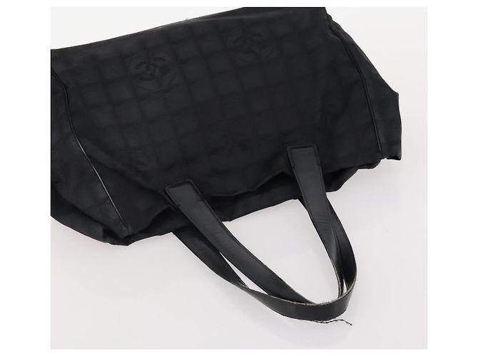 CHANEL New Travel Line Tote Bag Nylon 3 Set Black CC Auth 176442 - view 19