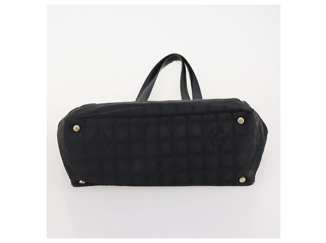 CHANEL New Travel Line Tote Bag Nylon 3 Set Black CC Auth 176442 - view 21