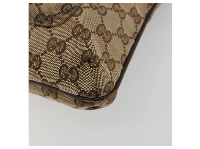 Borsa a Spalla GUCCI GG Canvas Beige Argento 122793 Auth 180064 - vista 10