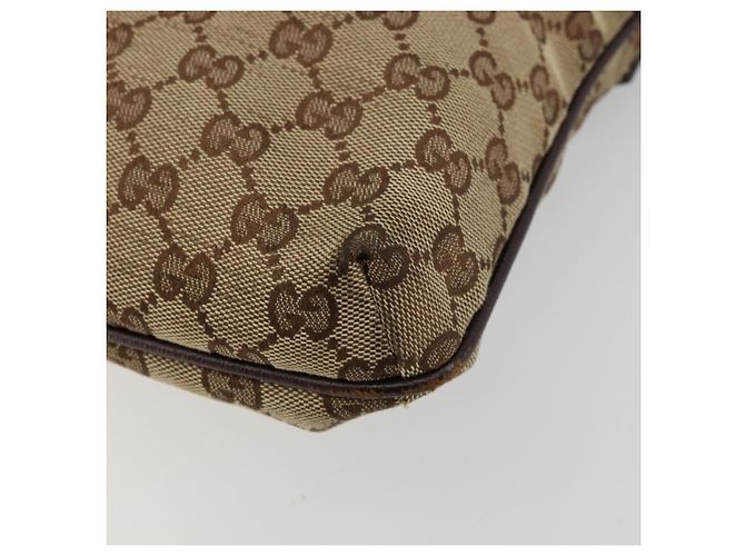 Borsa a Spalla GUCCI GG Canvas Beige Argento 122793 Auth 180064 - vista 12