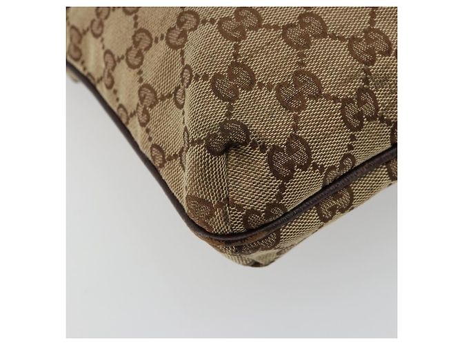 Borsa a Spalla GUCCI GG Canvas Beige Argento 122793 Auth 180064 - vista 13