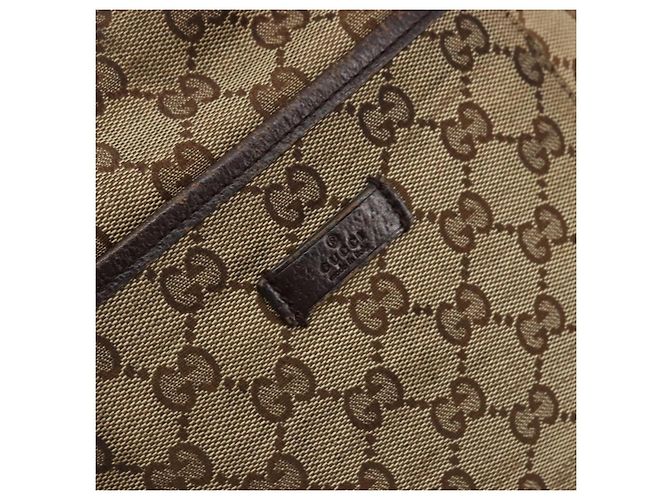Borsa a Spalla GUCCI GG Canvas Beige Argento 122793 Auth 180064 - vista 14