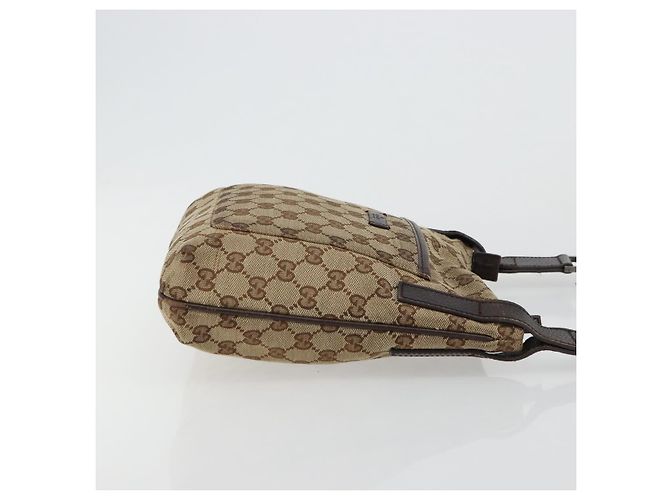 Borsa a Spalla GUCCI GG Canvas Beige Argento 122793 Auth 180064 - vista 4