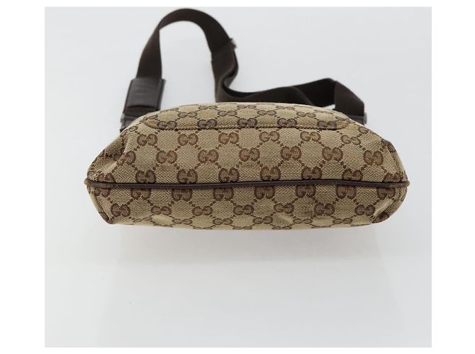 Borsa a Spalla GUCCI GG Canvas Beige Argento 122793 Auth 180064 - vista 9