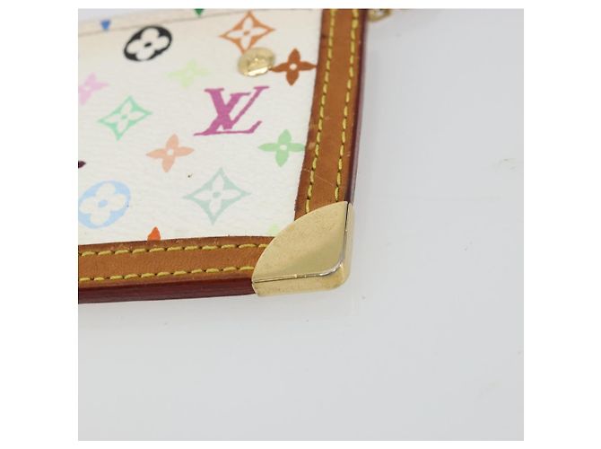 LOUIS VUITTON Monogram Multicolor Pochette Cles Purse White M92655 Auth 171283 - view 10