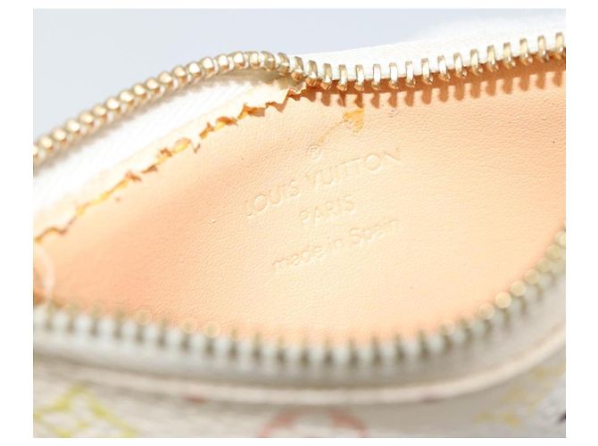 LOUIS VUITTON Monogram Multicolor Pochette Cles Purse White M92655 Auth 171283 - view 13