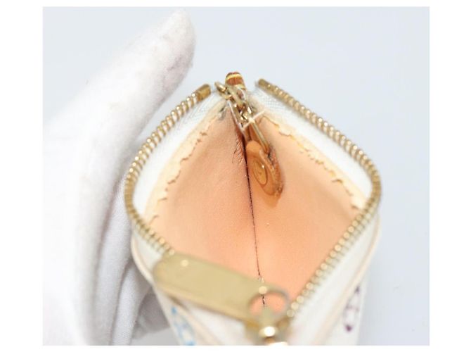 LOUIS VUITTON Monogram Multicolor Pochette Cles Purse White M92655 Auth 171283 - view 16