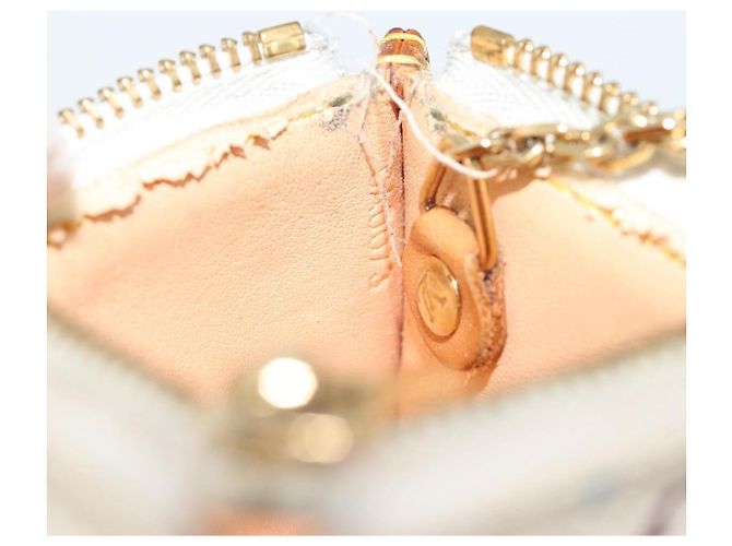 LOUIS VUITTON Monogram Multicolor Pochette Cles Purse White M92655 Auth 171283 - view 17