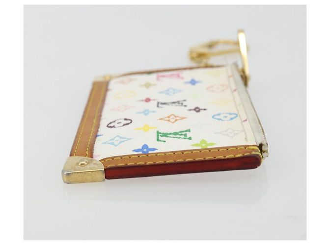 LOUIS VUITTON Monogram Multicolor Pochette Cles Purse White M92655 Auth 171283 - view 4