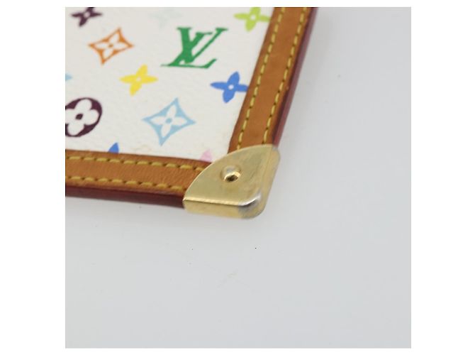 LOUIS VUITTON Monogram Multicolor Pochette Cles Purse White M92655 Auth 171283 - view 8