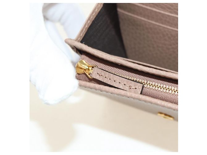 Portefeuille GUCCI en cuir Rose Or 598587 Auth am11673V Doré - vue 17