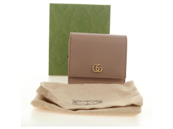 Portefeuille GUCCI en cuir Rose Or 598587 Auth am11673V Doré - vue 21