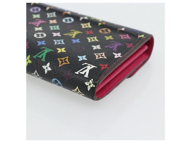 LOUIS VUITTON Monogram Multicolor Portefeuille Sarah Black M60668 LV Auth 180911 Nero - vista 10