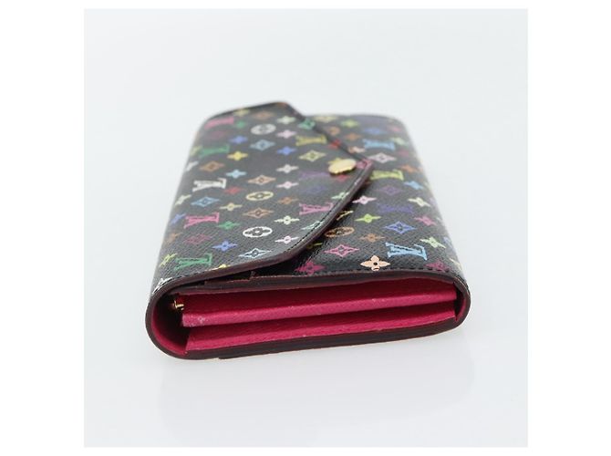 LOUIS VUITTON Monogram Multicolor Portefeuille Sarah Black M60668 LV Auth 180911 Nero - vista 4
