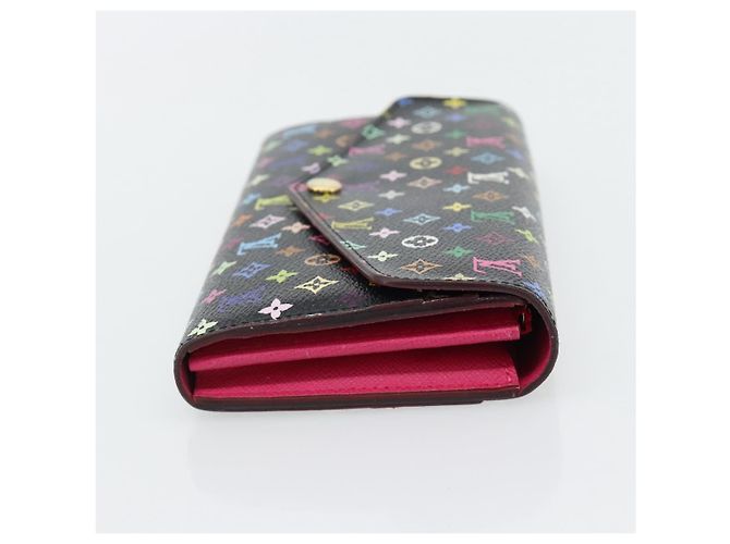 LOUIS VUITTON Monogram Multicolor Portefeuille Sarah Black M60668 LV Auth 180911 Nero - vista 5