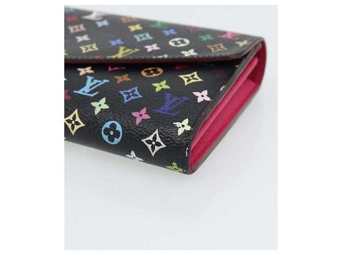 LOUIS VUITTON Monogram Multicolor Portefeuille Sarah Black M60668 LV Auth 180911 Nero - vista 8