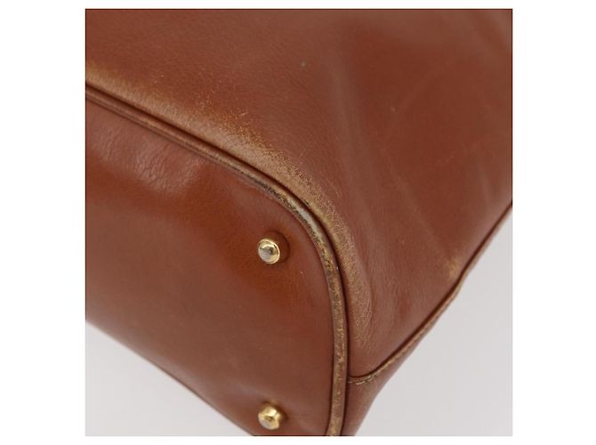 Borsa a Mano GUCCI Bamboo in Pelle 2way Beige Oro 000 1448 0289 Auth BA12991 D'oro - vista 14