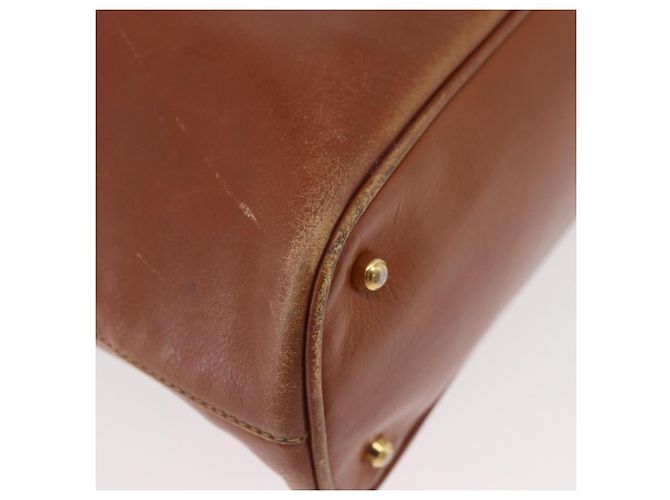 Borsa a Mano GUCCI Bamboo in Pelle 2way Beige Oro 000 1448 0289 Auth BA12991 D'oro - vista 15