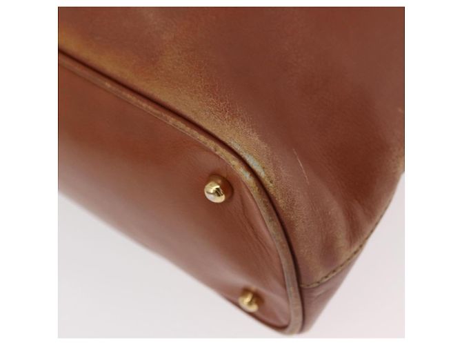 Borsa a Mano GUCCI Bamboo in Pelle 2way Beige Oro 000 1448 0289 Auth BA12991 D'oro - vista 16