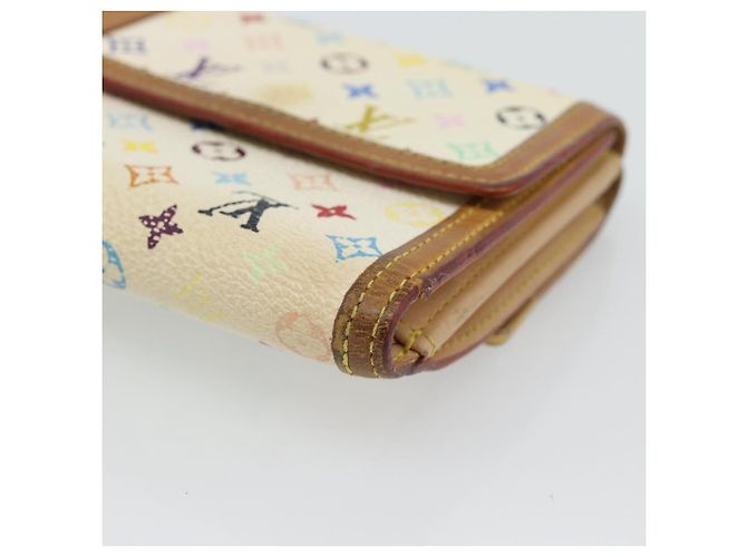 LOUIS VUITTON Portafoglio per Banconote e Carte di Credito Multicolor M92983 Auth 182791 Bianco - vista 10