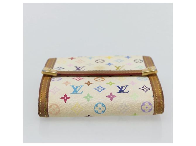 LOUIS VUITTON Portafoglio per Banconote e Carte di Credito Multicolor M92983 Auth 182791 Bianco - vista 7